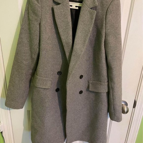 Zara Grey Coat (Small) - Trafaluc Outerwear - Picture 4 of 4
